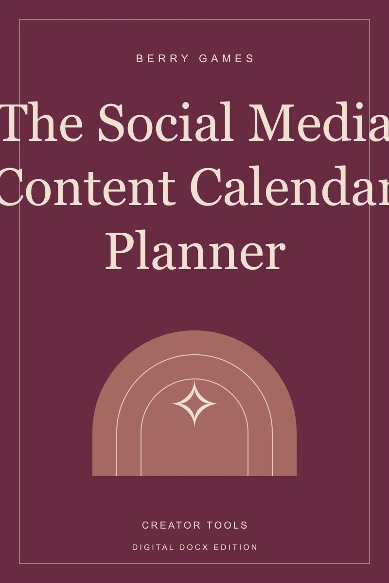 The Social Media Content Calendar Planner