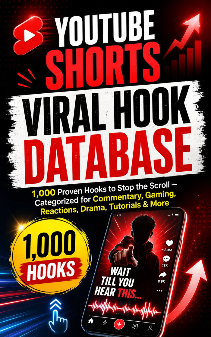 YouTube Shorts Viral Hook Database: 1,000 Hooks