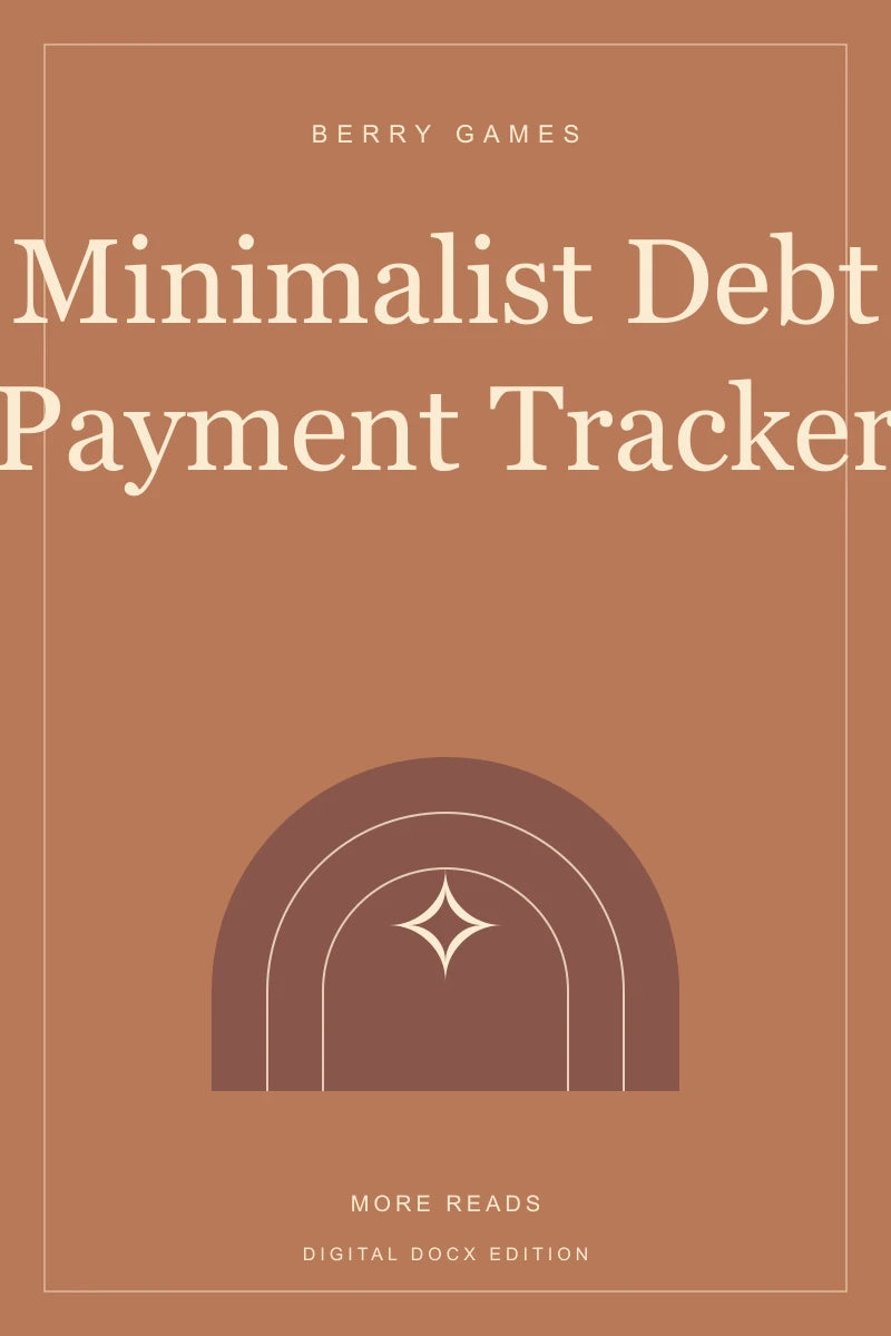 Minimalist Debt Payment Tracker